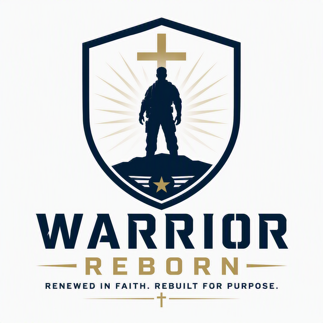 Warrior Reborn shield and wordmark